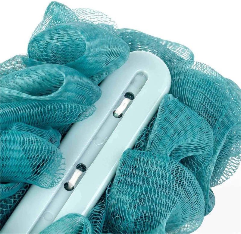 Arswin Back Scrubber for Shower,Loofah Long Handle Bath Body Brush,Soft Nylon Mesh Sponge for Shower,Loofah On a Stick for Men Women,Exfoliating Scrub Cleaning Luffa for Elderly(3-Pack,Blue) - Image 4