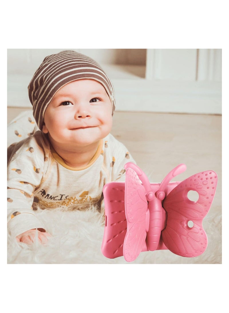 ELTRAZONE iPad 9th 8th 7th Generation Case Kids Girls, Cute Butterfly Shockproof EVA Foam Super Protection Stand Cover for iPad 2021 2020 2019 10.2" and iPad Air 3 Pro 10.5" - Pink - Image 4