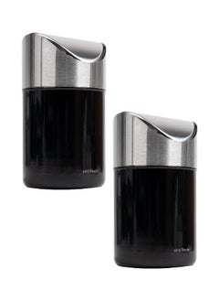 Mind Reader Mini Countertop Trash Can, 1.5 Liter/0.40 Gallon Capacity Swivel Lid, Recycling, Compost Bin, Desktop Organizer, Set of 2, Black - pzsku/ZFCFA004DD180F43407FFZ/45/_/1693406733/7a5d9f92-c0c2-4e5f-9a69-b16d6c8d4628