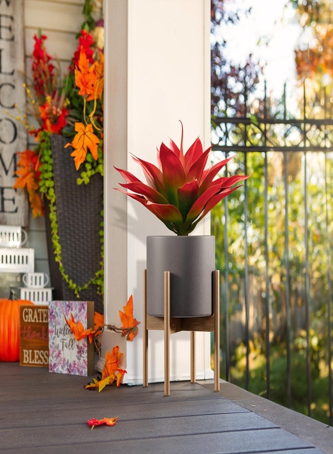 Velener Fall Fake Agave Artificial Plant, Red Fake Agave Plant for Room Decor, Unpotted Faux Agave Stems Plant for Fall Outdoor/Indoor Decor, 28 inches, Set of 2 - Image 3