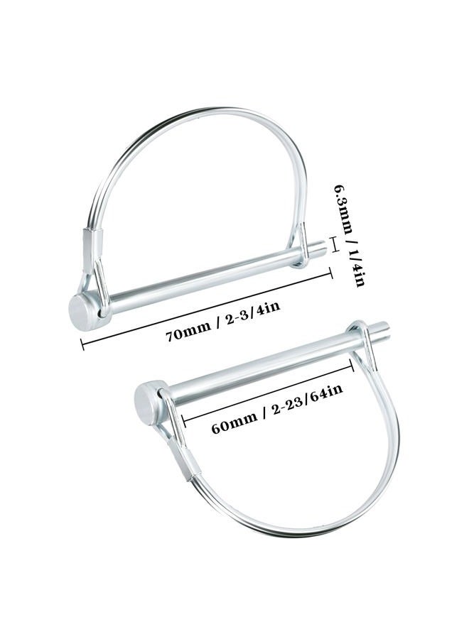 Pinailer Pack of 10 Arch Trailer Pin 2-3/4"x1/4" (L x W) – Shaft Locking Coupler Pin for Heavy Duty Farm Trailers Wagons Towing, Lawn, PTO and Hitches - Image 2