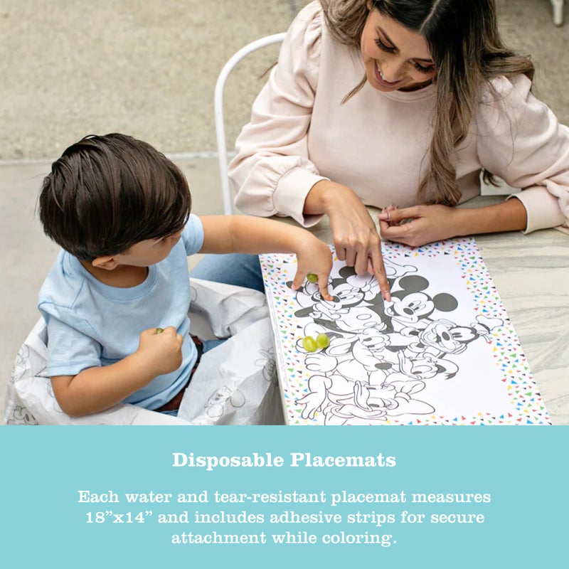 J.L. Childress Disney Baby Dining Out Bundle - Disposable Table Placemats & Bibs for Baby, High Chair Covers for Restaurant, Kids Travel Essentials for Eating - 3 Bundles - Image 4