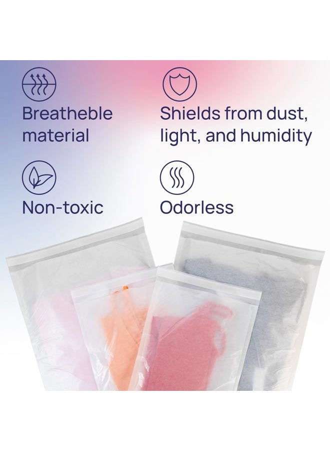 IDL Packaging Vela™ 9.75" x 11.75" Clear Paper Apparel Bag, (Pack of 250) - Medium Size FSC-Certified Paper Bags with Resealable Tape - For T-shirts, Sweatshirts, and Other Clothing - Image 5