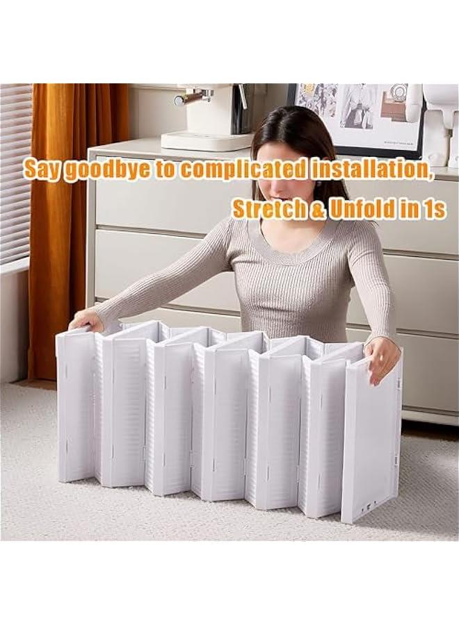 HOOKOR Drop Front Shoe Storage Box, No Assembly Stackable Shoe Organizer Storage Bin with Clear Door, Free Standing Shoe Shelf Cabinet with Lid, Plastic Shoe Rack for Closet Entryway, 6-Tier, White - Image 5