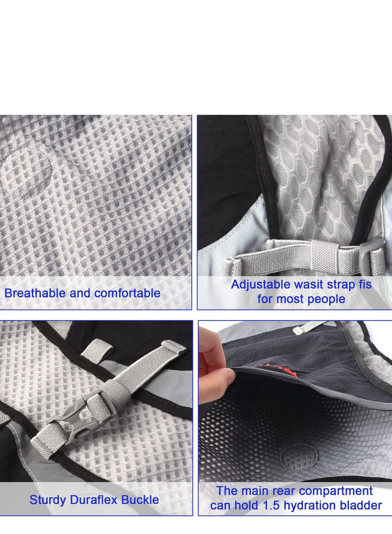 Zikra Hydration Backpack Pack with 5L Water Bladder, Hydration Water Backpack with Hydration Bladder Hiking Running Cycling Biking Water Backpack for Men and Women(black) - Image 5