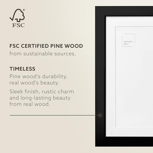 Opposite Wall - 18x24 in - Black Solid Wood Picture Frame - Lightweight, Versatile & Shatterproof - Wall Hanging Poster or Photo Frame - Wall Decor for Office, Gallery & Home - Image 3