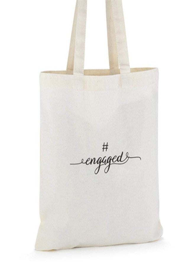 Hortense B. Hewitt #Engaged Tote Bag, 14.25" x 13.25", Natural - Image 1