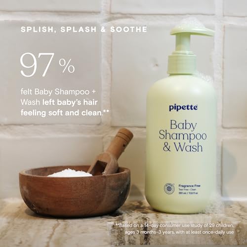 Pipette Fragrance Free Wash and Lotion Duo, Pack of 2, Fragrance Free Baby Shampoo and Body Wash, Unscented Lotion for Newborns, Sensitive Skin, and Kids, Tear-Free Bath Time, Hypoallergenic - Image 4