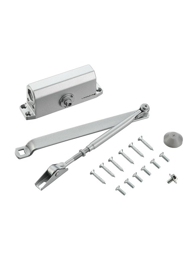 LAWAZIM Automatic Door Closer -40kg - Heavy Duty Single Arm Surface Mounted and Overhead Mounted Self-Closing Durable Steel Hydraulic Door Closer for Residential Glass Doors and Wooden Doors and Gates  - Image 1