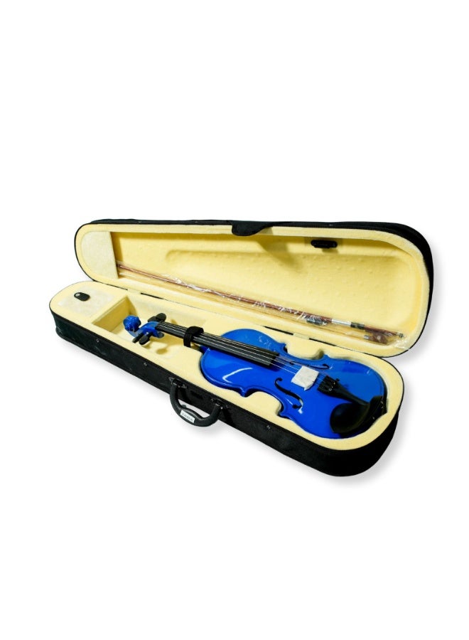 Steiner Violin V-10 – Full Size 4/4 Student Violin, Maple Body, Imitation Ebony Fingerboard, High-Gloss Blue Finish with Case, Bow & Rosin - Image 3
