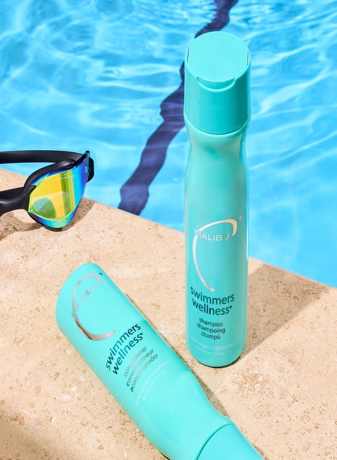 Malibu C Swimmers Wellness Shampoo and Conditioner Set (9 oz) - Restorative Hair Care for Swimmers - Protects Against Chlorine Damage & Combats Brittle Hair - Image 2