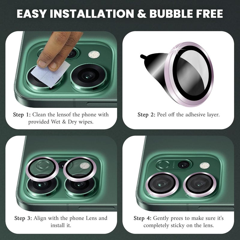 FIRST MART Camera Lens Protectors for Oppo Reno 14 (6.67 Inches) Tough HD Individual Aluminum Alloy Lens Ring Cover, Scratch Resistant, Thin Lens Protection| Purple, 1 Pack - Image 2