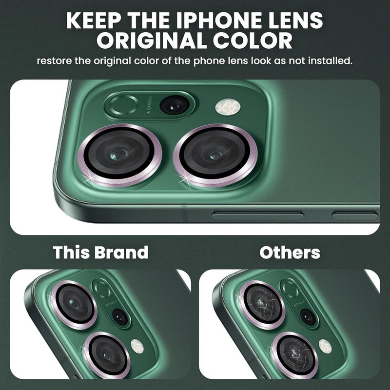 FIRST MART Camera Lens Protectors for Oppo Reno 14 (6.67 Inches) Tough HD Individual Aluminum Alloy Lens Ring Cover, Scratch Resistant, Thin Lens Protection| Purple, 1 Pack - Image 3