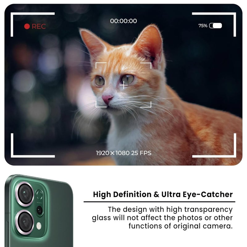 FIRST MART Camera Lens Protectors for Oppo Reno 14 (6.67 Inches) Tough HD Individual Aluminum Alloy Lens Ring Cover, Scratch Resistant, Thin Lens Protection| Purple, 1 Pack - Image 4