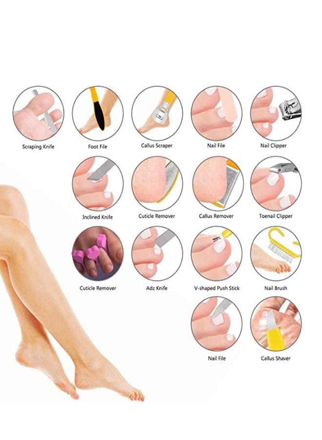 Arabest 20 in 1 Pedicure Kit Hand Foot Manicure Care Set - Image 3