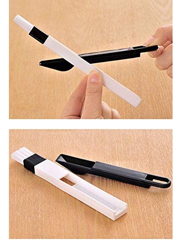 Generic Hembriz Multi purpose cleaning brush Plastic Window Slot Screen Keyboard Drawer Wardrobe Corner Gap Dust Removal Cleaning Brush with DustpanRandom color Pack of 1  - Image 5