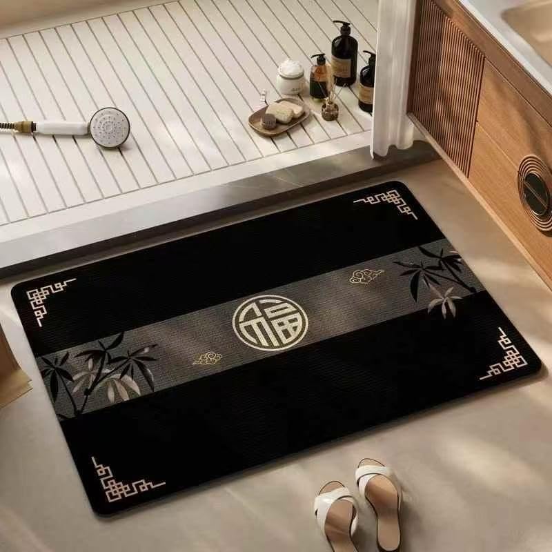 SKVM Water Absorbent mat for Bathroom Kitchen Floor Door Entrance Anti Slip Floor Foot Anti Skid Bathroom Shower mat (Design 18) - Image 1