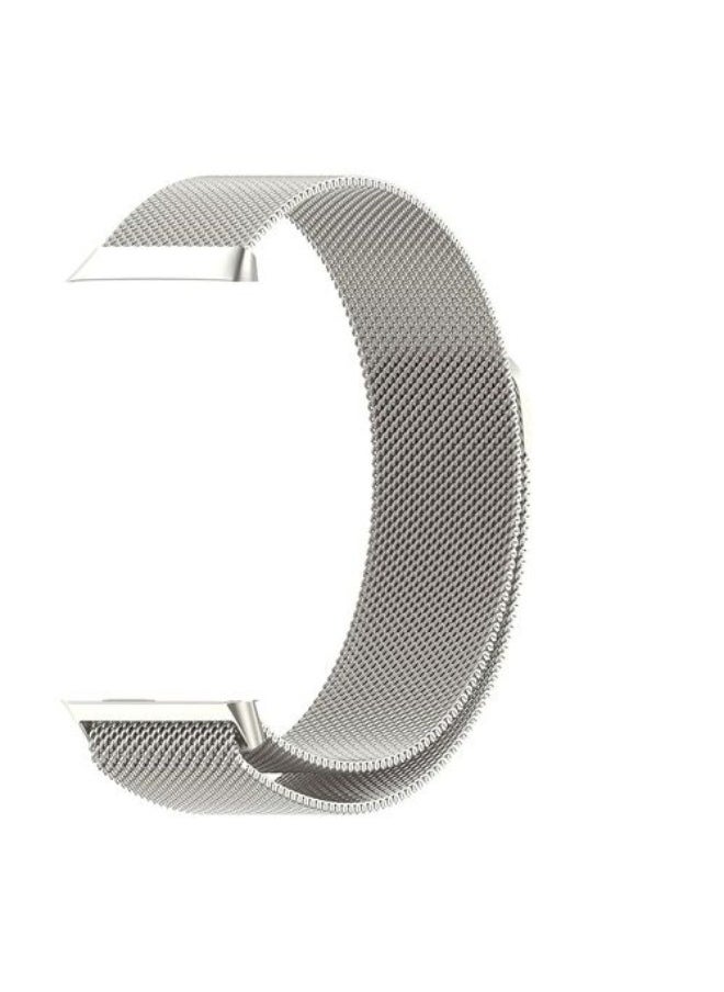 Generic - Premium Power Huawei Watch Fit 3 Compatible Bracelet, Metal Mesh Design Stainless Steel Replacement Bracelet With Magneti Silverc Closure For Men And Women Starlight - Image 1