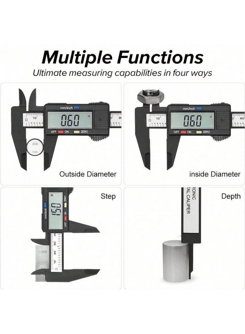 Digital electronic ruler for measuring in calibers, electronic micrometer, 0-6 inches / 0-150 mm - Image 3