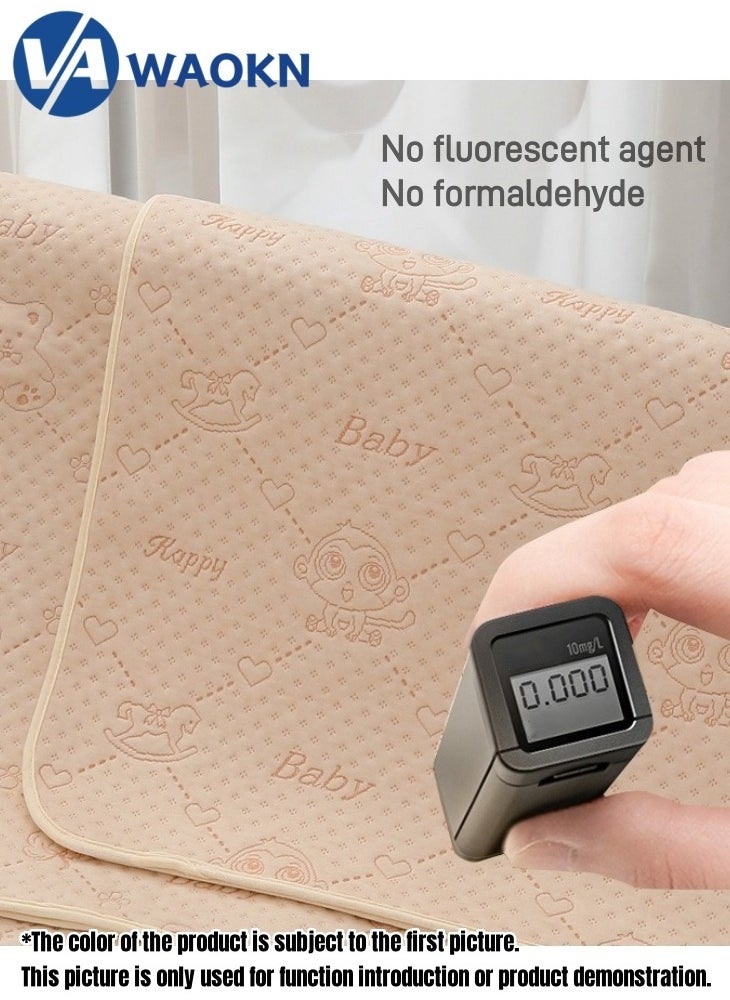 WAOKN 50×70CM Colored Cotton Diaper Pads Leak-proof Breathable Menstrual Pads Nursing Pads Waterproof Washable Baby Diaper Pads Washable Mattress Protector for Babies Toddlers and Adults  - Image 2