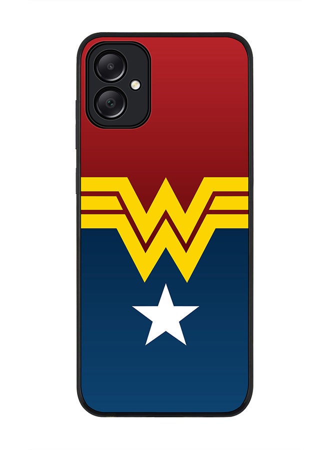 Stylizedd Rugged Black edge case for Samsung Galaxy A05, Slim fit Soft Case Flexible Rubber Edges Anti Drop TPU Gel Thin Cover- Wonder Woman  - Image 1
