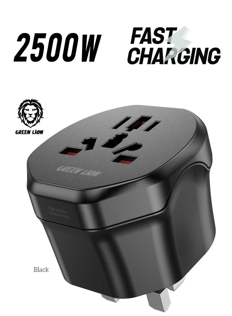 GREEN LION Universal Conversion Plug 2 UK - Black - Image 1
