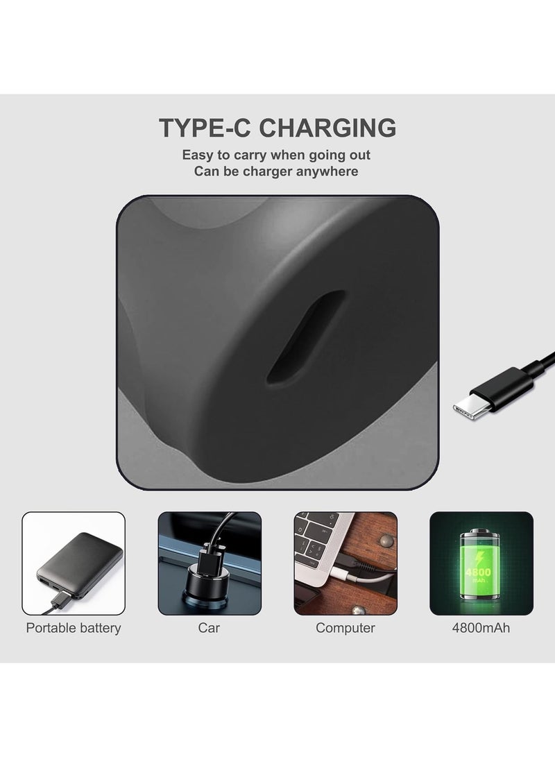 عام فرشاة لتصفيف الشعر بدون أسلاك، مشط تصفيف شعر محمول صغير للنساء مع 3 مستويات حرارة، فرشاة قابلة لإعادة الشحن لتصفيف الشعر واللحية، مضادة للحروق. - Image 4