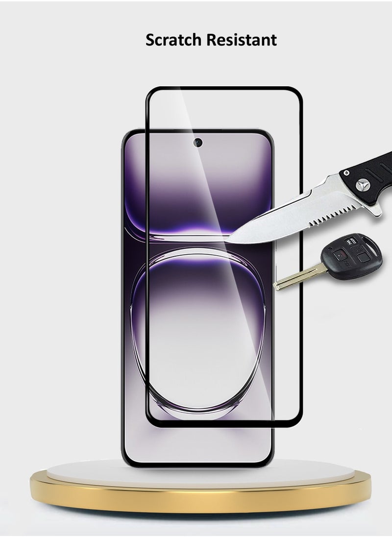 Wtech Oppo Reno12 5G 2024 Premium EDGE-PRO Full Glue Full Cover Tempered Glass Screen Protector (MSGPCN) - Clear/Black  - Image 3