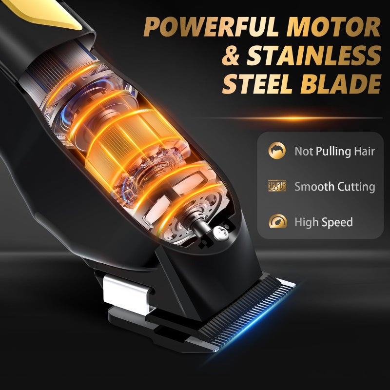 UFREE مقصات شعر Ufree للرجال، مجموعة مقصات ومشذبين احترافية، مقصات لاسلكية لقص الشعر، مشذب لحية، مقصات حلاق، ماكينة حلاقة كهربائية قابلة لإعادة الشحن، هدايا للرجال - Image 4