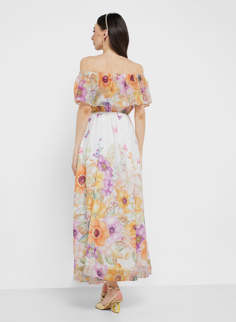 ELLA Floral Chiffon Dress - Image 2