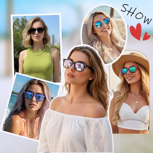 SIPHEW Polarized Sunglasses for Women & Men - UV400 Mirrored Beach Eyewear, Designer Unisex Fashion Sunglasses Medium Fit - Image 2