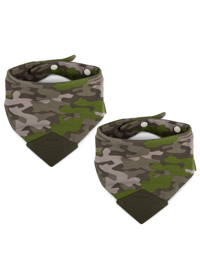 BooginHead Cotton Baby Bandana Teething Bib 2Pack Camouflage - Image 1