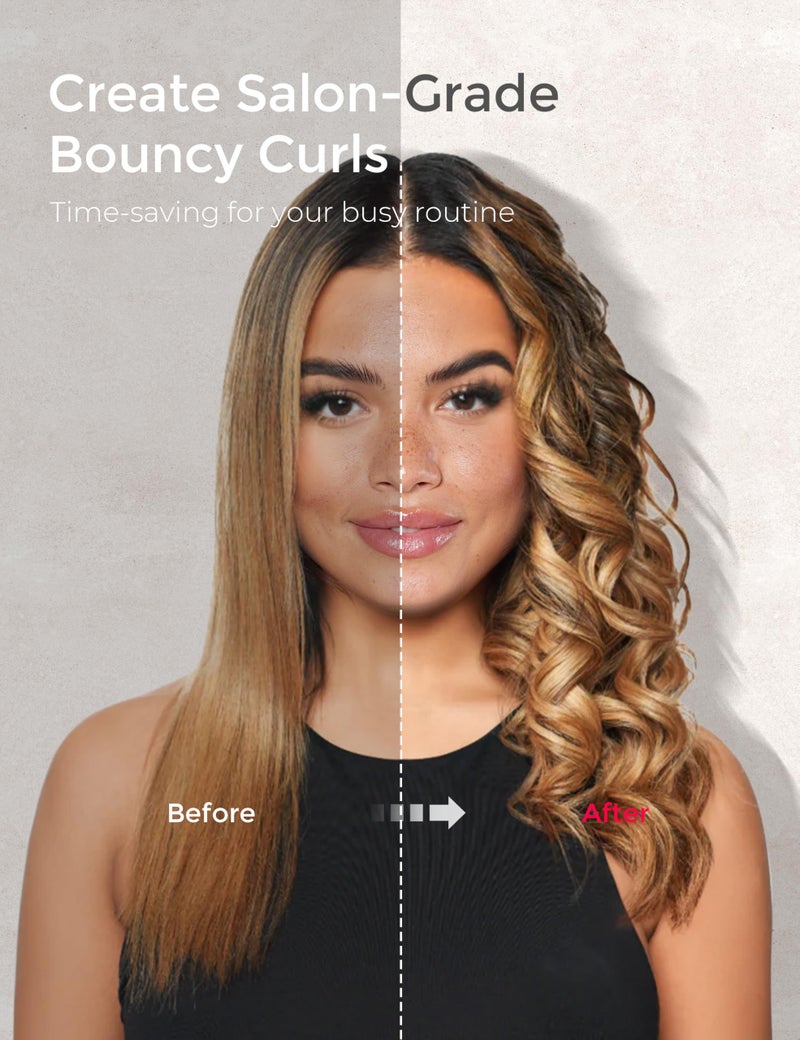 TYMO Rotating Curling Iron 1 Inch - TYMO Automatic Curling Wand for Beach Waves, 2024 Upgraded Professional Tourmaline Ceramic Auto Curler with 40M Negative Ions & 30s Heat-up for Medium/Long Hair, Pink - Image 4