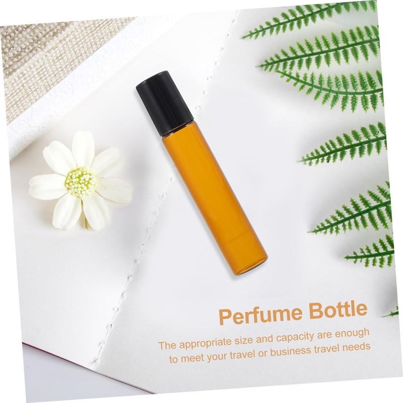 Healeved 25pcs 10ml Perfume Roll on Bottles Glass Essential Oil Roller Bottles Empty Refillable Leakproof for Travel with Steel Ball Rollers - Image 3