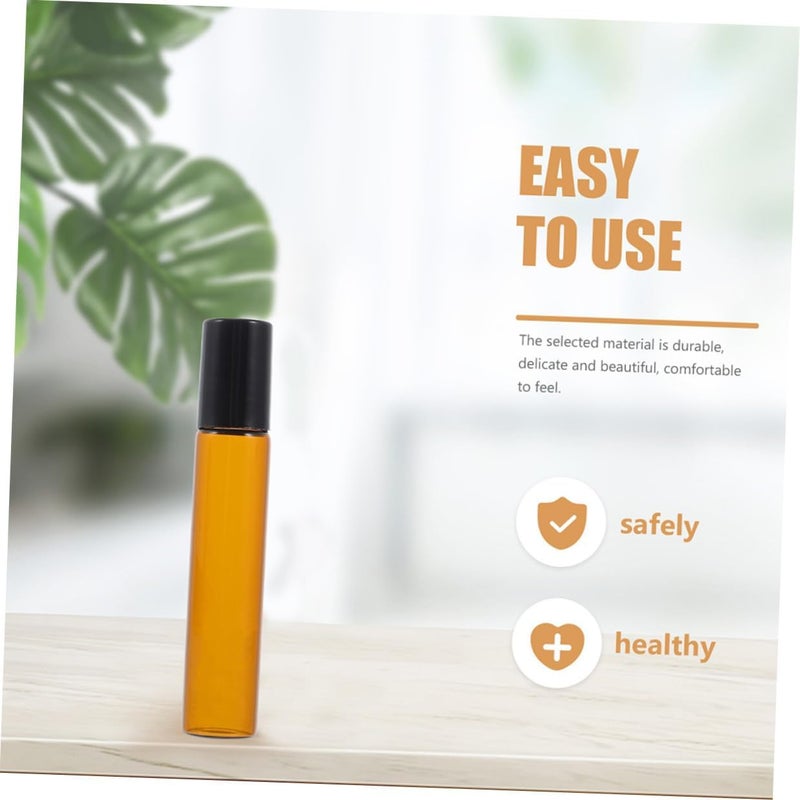 Healeved 25pcs 10ml Perfume Roll on Bottles Glass Essential Oil Roller Bottles Empty Refillable Leakproof for Travel with Steel Ball Rollers - Image 4