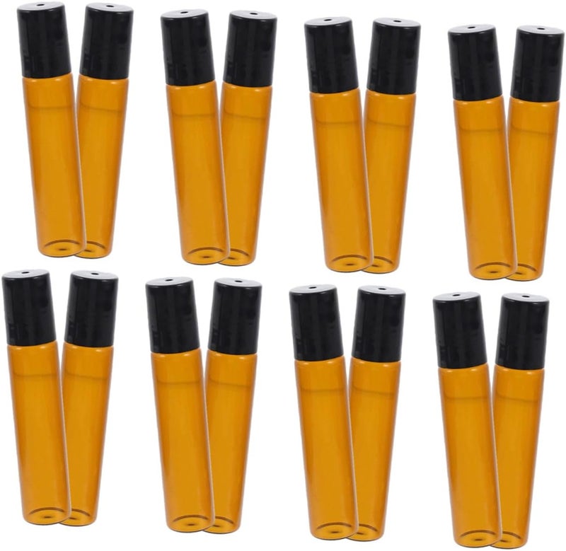 Healeved 25pcs 10ml Perfume Roll on Bottles Glass Essential Oil Roller Bottles Empty Refillable Leakproof for Travel with Steel Ball Rollers - Image 1