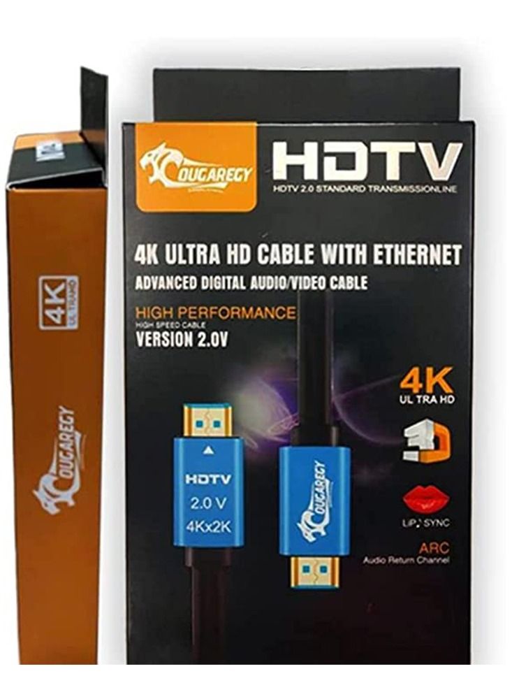 كوجار كابل 4k HDMI مطلي بالذهب  بطول 3متر - Image 1