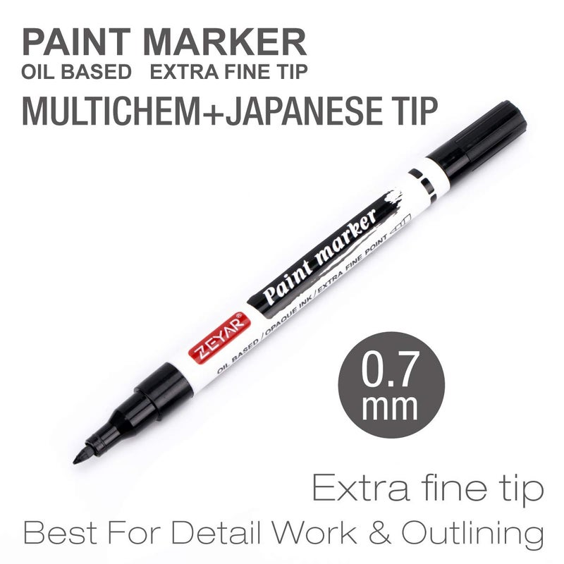 ZEYAR Oil-Based Paint Markers, Expert of Rock Painting, Extra Fine Point, 48 Colors, AP Certified. Permanent Ink & Waterproof, Works on Rock, Wood, Glass, Metal, Ceramic and more (48 Colors) - Image 5