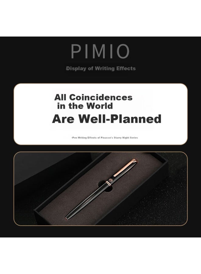Pimio Starry Night Series Fountain Pen Adult Calligraphy Ink Pen Business Graduation Gift Men Women Signature Pen Student Calligraphy Gift Pen Starry Night Black - Image 2