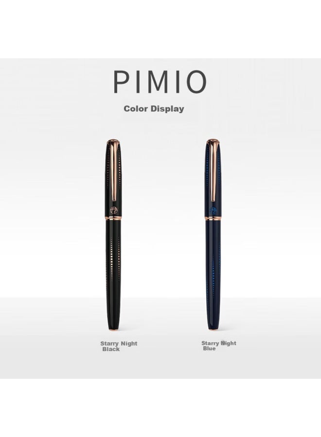Pimio Starry Night Series Fountain Pen Adult Calligraphy Ink Pen Business Graduation Gift Men Women Signature Pen Student Calligraphy Gift Pen Starry Night Black - Image 5