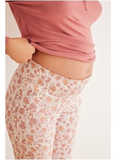 women'secret Long maternity pajamas with pink flowers  - Image 2