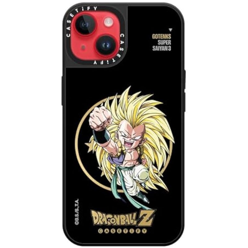 Casetify Mirror iPhone 14 Case 【Dragon Ball Colab/Reflective / 4.9ft Drop Protection/Magsafe】 - Super Saiyan 3 GOTENKS - Silver on Black - Image 5