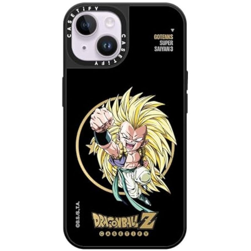 Casetify Mirror iPhone 14 Case 【Dragon Ball Colab/Reflective / 4.9ft Drop Protection/Magsafe】 - Super Saiyan 3 GOTENKS - Silver on Black - Image 4
