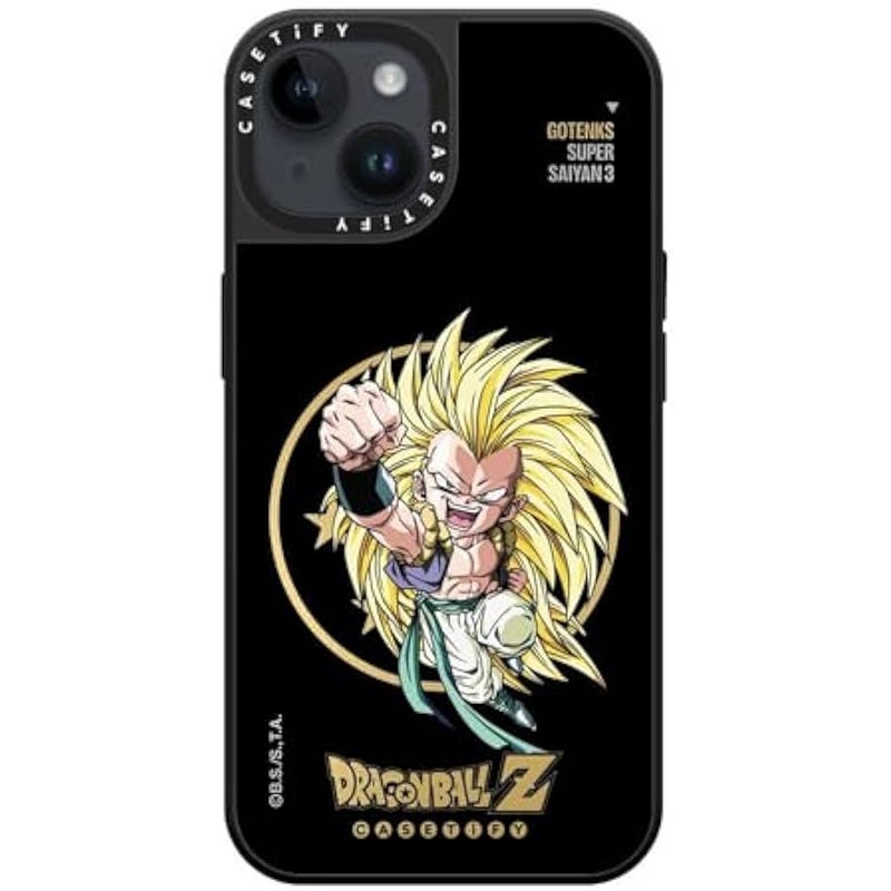 Casetify Mirror iPhone 14 Case 【Dragon Ball Colab/Reflective / 4.9ft Drop Protection/Magsafe】 - Super Saiyan 3 GOTENKS - Silver on Black - Image 2