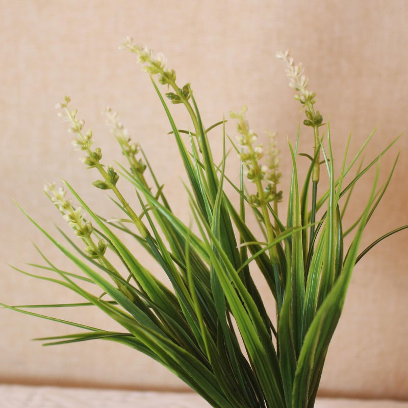 alyptus 12 Bundles Artificial Outdoor Flowers Plastic Fake Monkey Grass Plants Stems Decoration Outside White Faux Plant for Flower Box Yard Garden Window Planters Decor (White Flowers) - Image 5