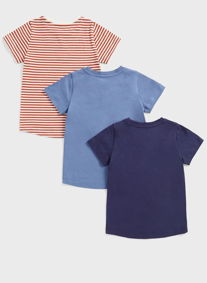 mothercare Kids 3 Pack Assorted T-Shirt