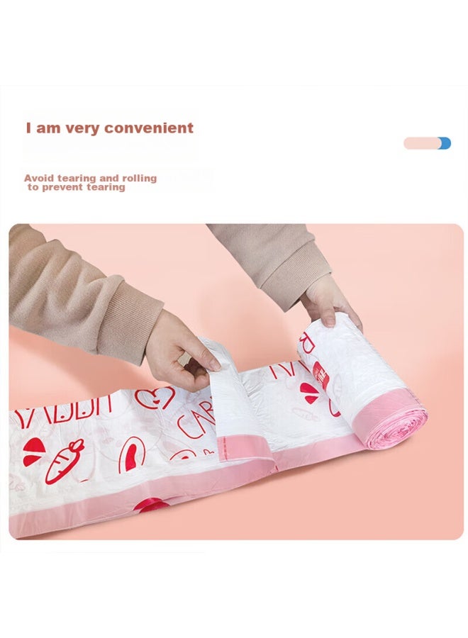 profit Lide Drawstring Garbage Bags, Medium Size, Thickened, Tear-free, Printed Series, Home Rabbit, 75 Pieces, 45*50cm - Image 5