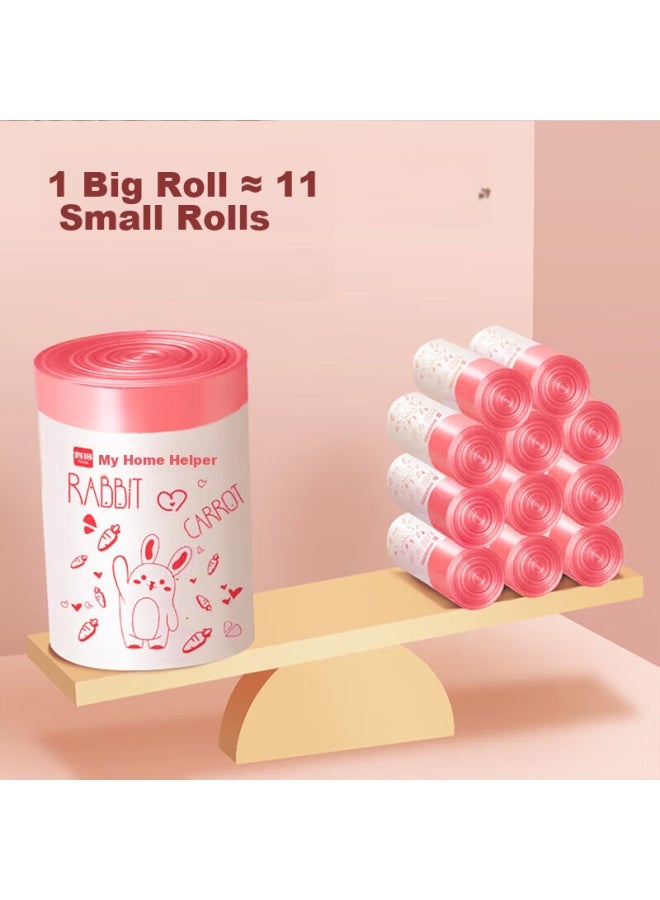 profit Lide Drawstring Garbage Bags, Medium Size, Thickened, Tear-free, Printed Series, Home Rabbit, 75 Pieces, 45*50cm - Image 2