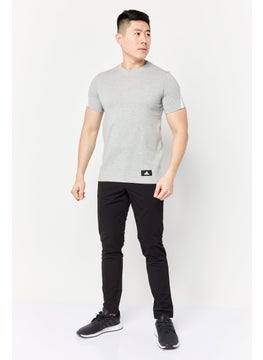 Adidas Men Sportswear Fit Short Sleeve Outdoor T Shirt, Grey  - Image 2