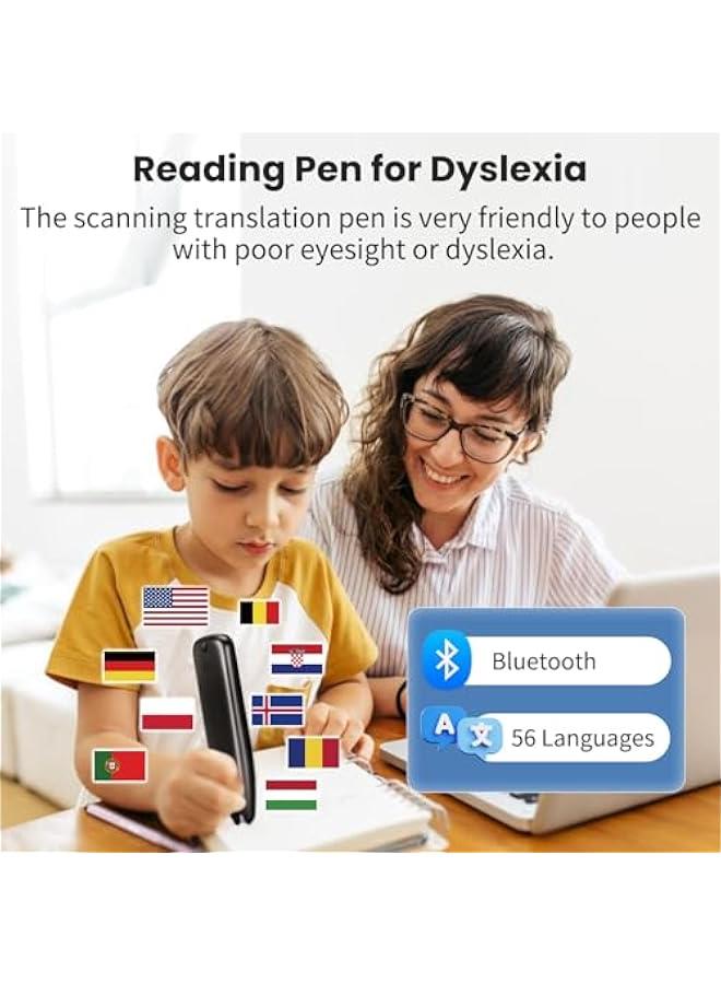 أنكوفو قلم قارئ ماسح ضوئي للترجمة الرقمية او سي ار 112 لغة يدعم استخراج النصوص مع شاشة لمس 3.5 انش لرجال الاعمال والطلاب والبالغين - Image 2